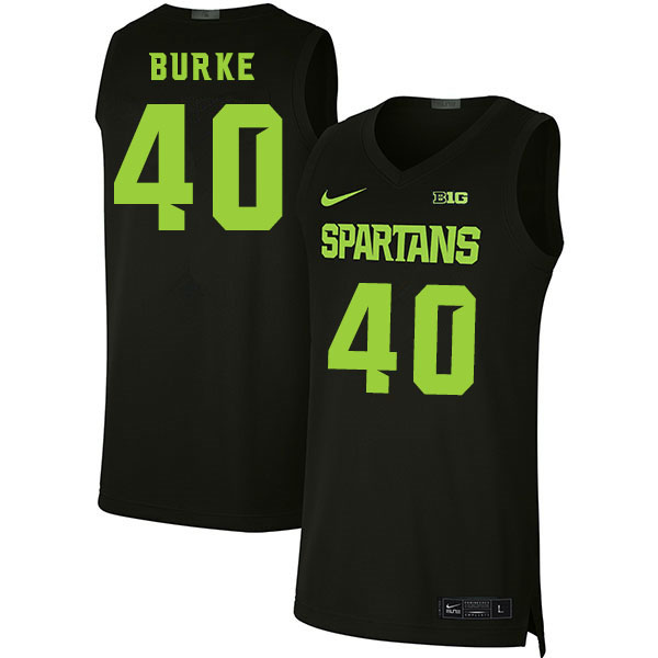 2020 Men #40 Braden Burke Michigan State Spartans College Basketball Jerseys Sale-Black